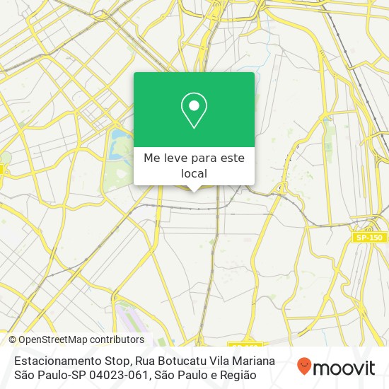 Estacionamento Stop, Rua Botucatu Vila Mariana São Paulo-SP 04023-061 mapa