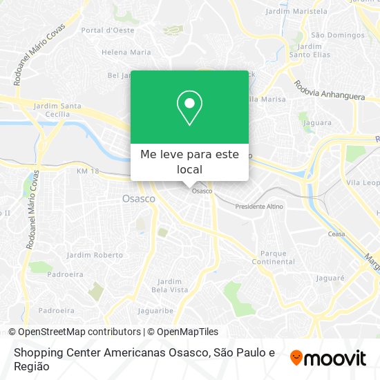 Shopping Center Americanas Osasco mapa