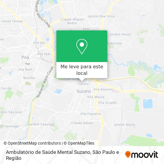 Ambulatório de Saúde Mental Suzano mapa