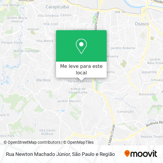 Rua Newton Machado Júnior mapa