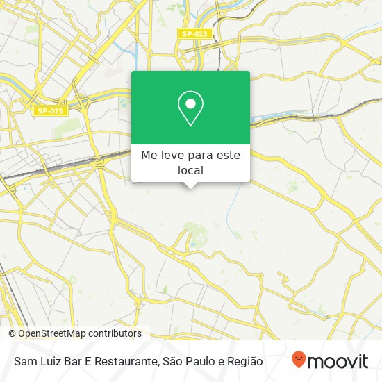 Sam Luiz Bar E Restaurante, Rua Francisco Marengo, 1266 Tatuapé São Paulo-SP 03313-001 mapa