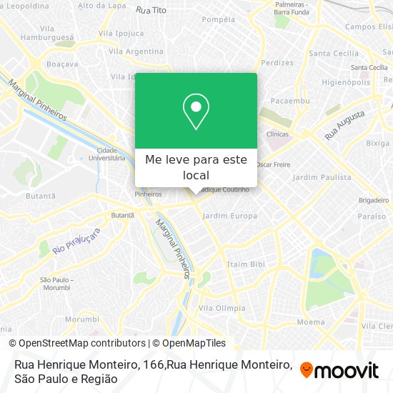 Rua Henrique Monteiro, 166,Rua Henrique Monteiro mapa