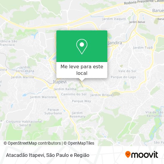 Atacadão Itapevi mapa