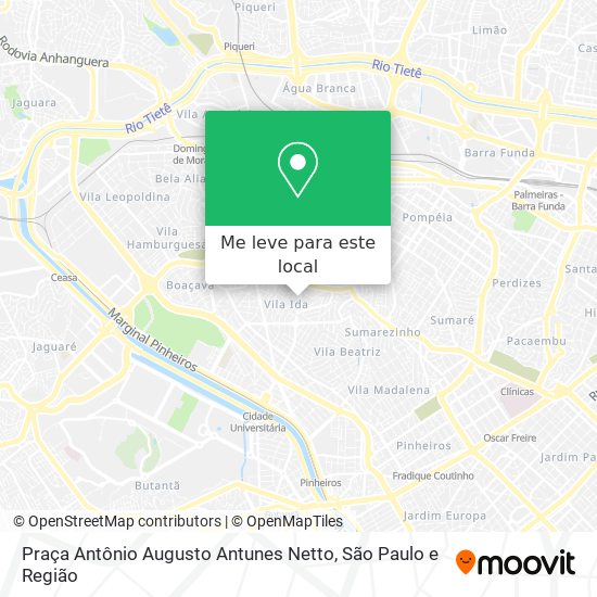 Praça Antônio Augusto Antunes Netto mapa
