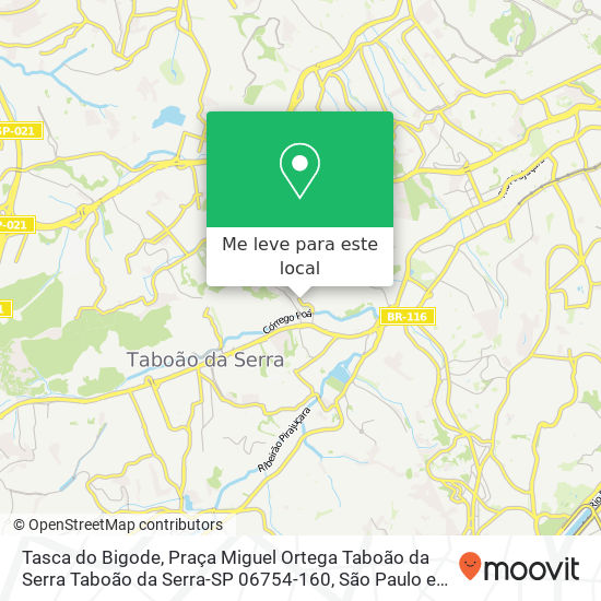 Tasca do Bigode, Praça Miguel Ortega Taboão da Serra Taboão da Serra-SP 06754-160 mapa