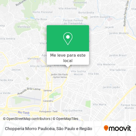 Chopperia Morro Paulicéia mapa