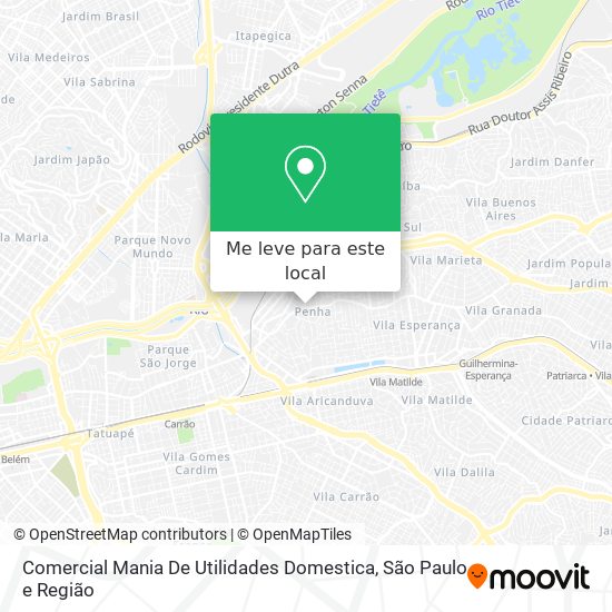 Comercial Mania De Utilidades Domestica mapa