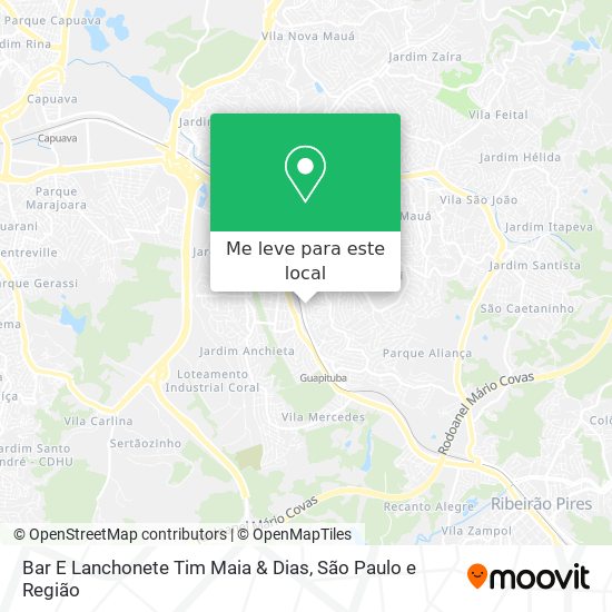 Bar E Lanchonete Tim Maia & Dias mapa