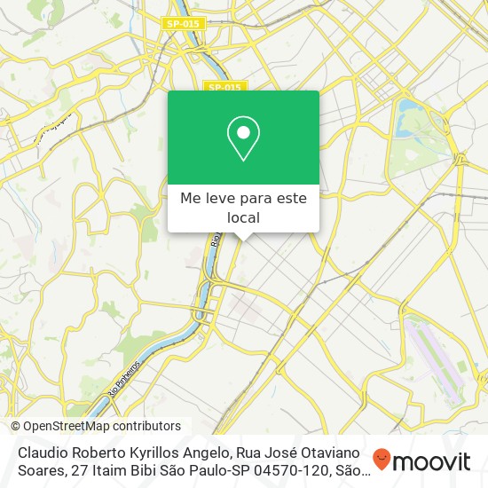Claudio Roberto Kyrillos Angelo, Rua José Otaviano Soares, 27 Itaim Bibi São Paulo-SP 04570-120 mapa