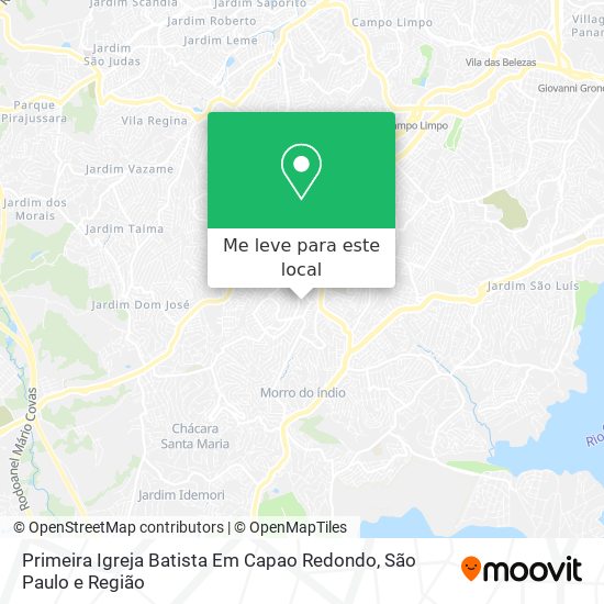 Primeira Igreja Batista Em Capao Redondo mapa