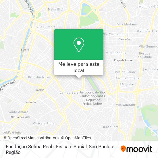 Fundação Selma Reab. Física e Social mapa