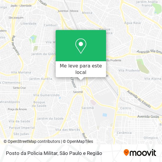 Posto da Policia Militar mapa