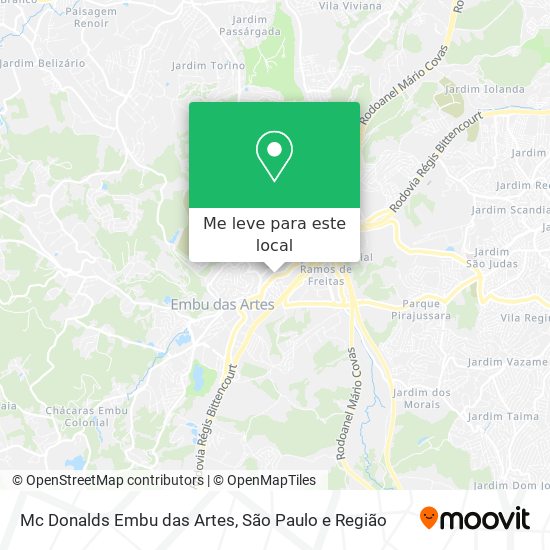 Mc Donalds Embu das Artes mapa