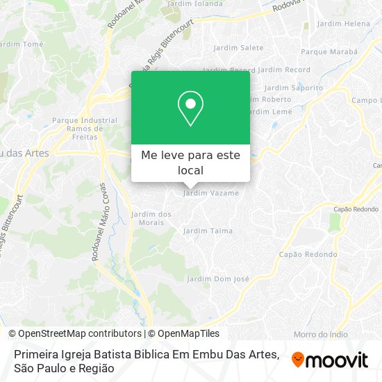 Primeira Igreja Batista Biblica Em Embu Das Artes mapa