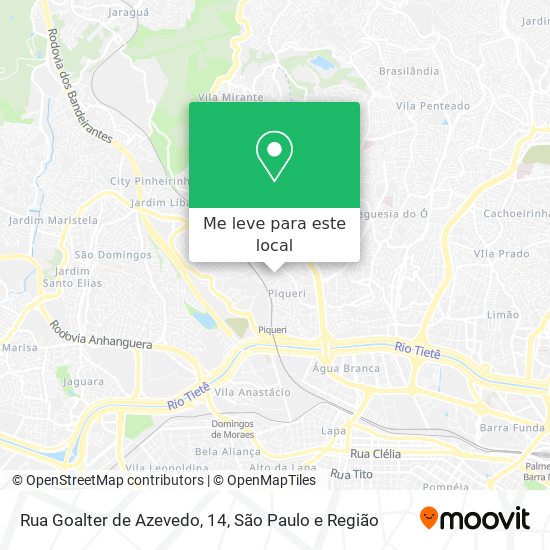 Rua Goalter de Azevedo, 14 mapa