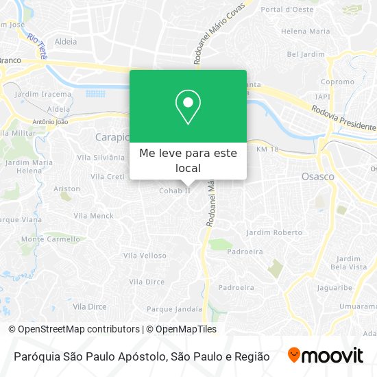 Paróquia São Paulo Apóstolo mapa