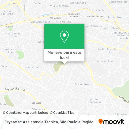 Prysartec Assistência Técnica mapa