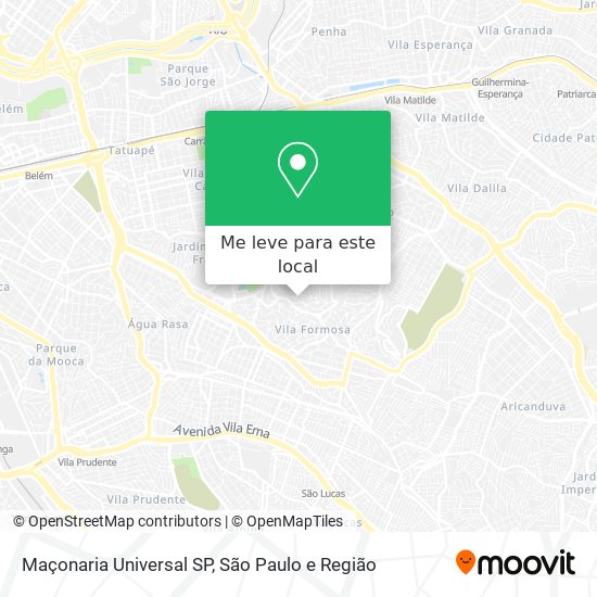 Maçonaria Universal SP mapa