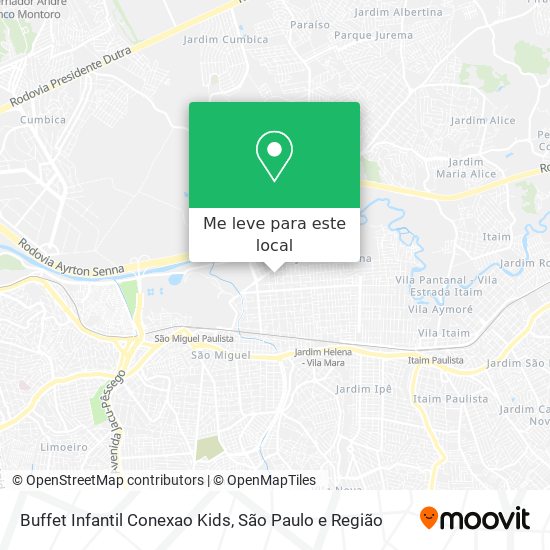 Buffet Infantil Conexao Kids mapa