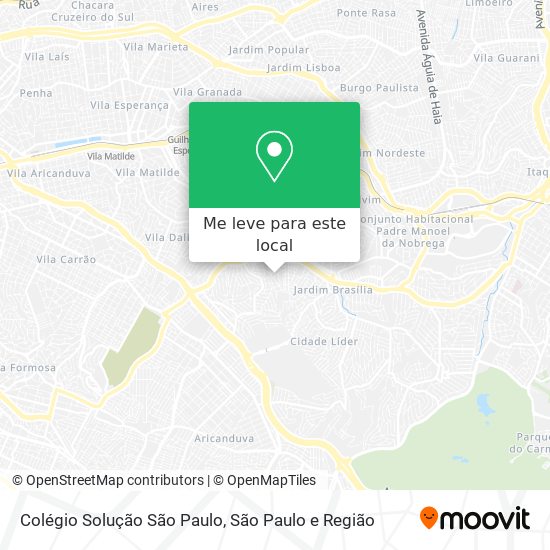 Colégio Solução São Paulo mapa