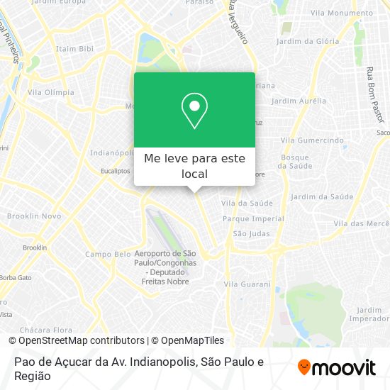 Pao de Açucar da Av. Indianopolis mapa