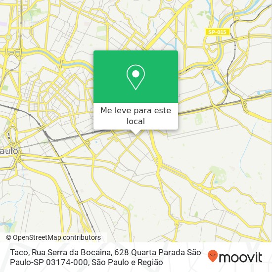 Taco, Rua Serra da Bocaina, 628 Quarta Parada São Paulo-SP 03174-000 mapa
