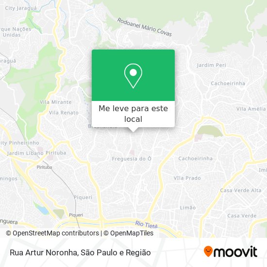 Rua Artur Noronha mapa