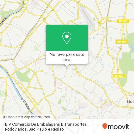 B V Comercio De Embalagens E Transportes Rodoviarios, Rua Dario da Silva, 257 Cidade Ademar São Paulo-SP 04651-140 mapa