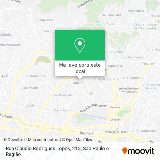 Rua Cláudio Rodrigues Lopes, 213 mapa