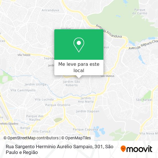 Rua Sargento Hermínio Aurélio Sampaio, 301 mapa