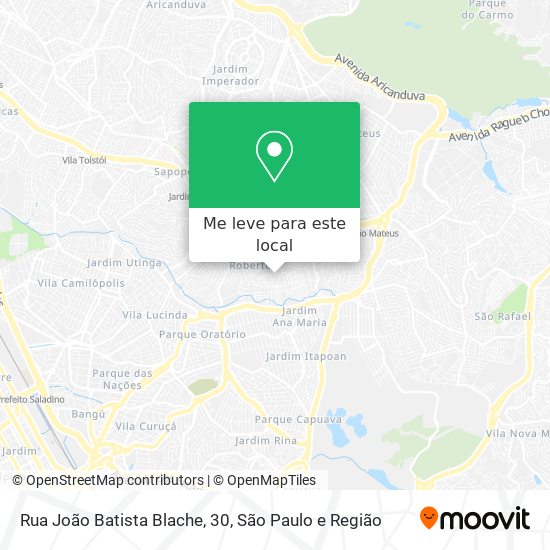 Rua João Batista Blache, 30 mapa