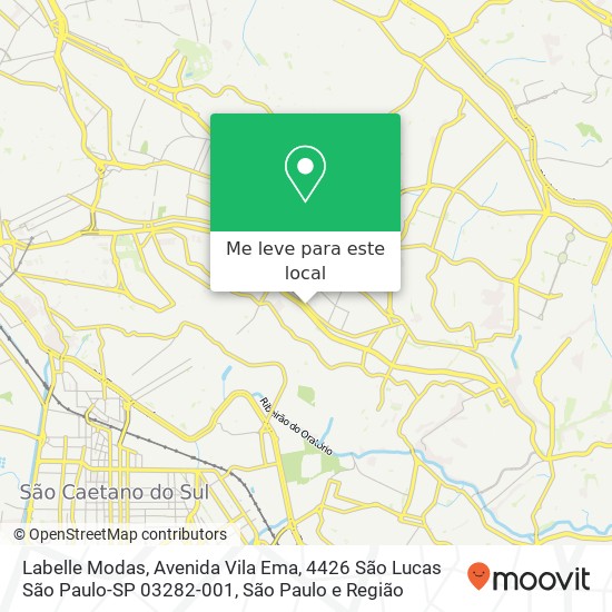 Labelle Modas, Avenida Vila Ema, 4426 São Lucas São Paulo-SP 03282-001 mapa