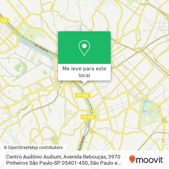 Centro Auditivo Audium, Avenida Rebouças, 3970 Pinheiros São Paulo-SP 05401-450 mapa