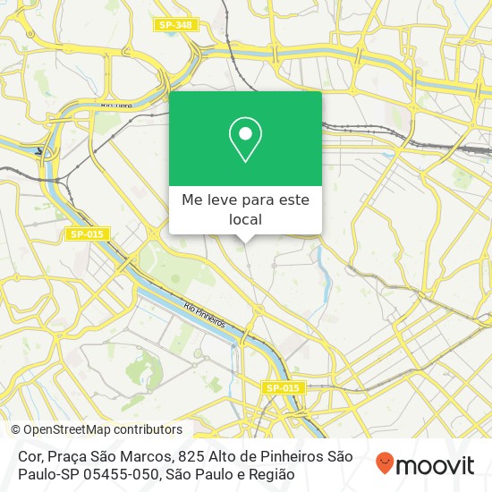 Cor, Praça São Marcos, 825 Alto de Pinheiros São Paulo-SP 05455-050 mapa