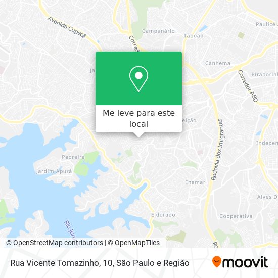 Rua Vicente Tomazinho, 10 mapa