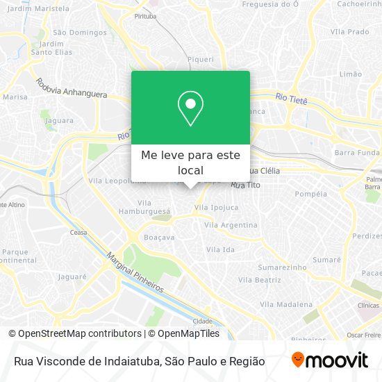 Rua Visconde de Indaiatuba mapa