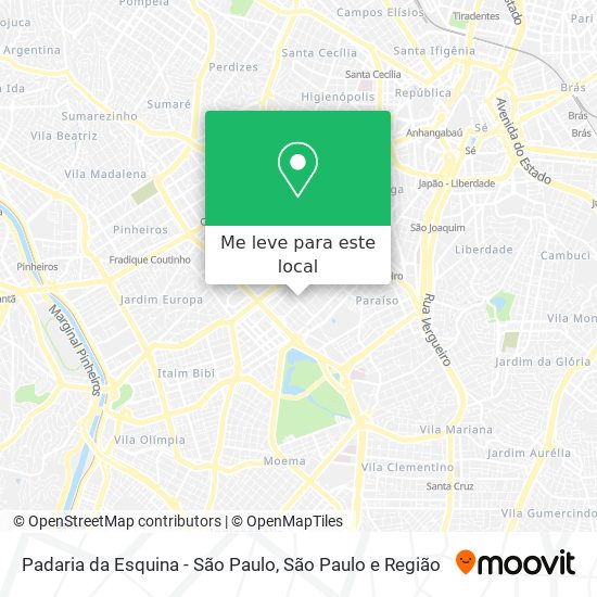 Padaria da Esquina - São Paulo mapa