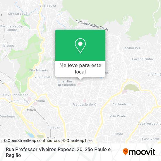 Rua Professor Viveiros Raposo, 20 mapa