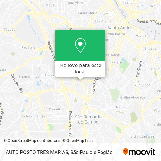 AUTO POSTO TRES MARIAS mapa