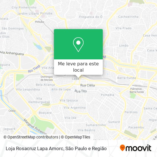 Loja Rosacruz Lapa Amorc mapa