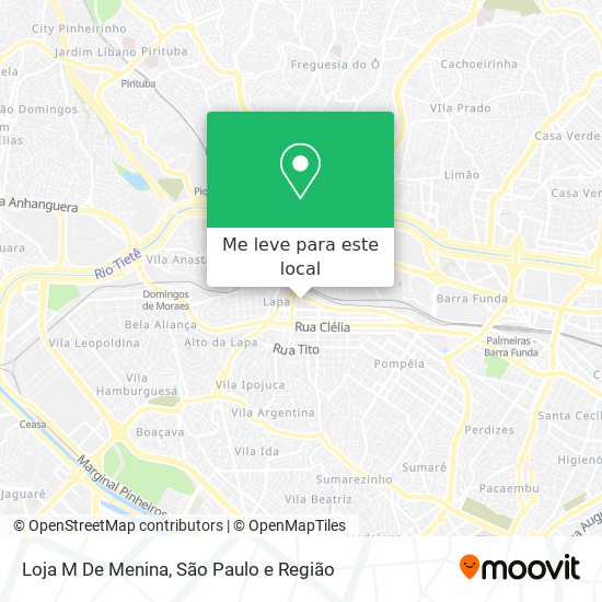 Loja M De Menina mapa