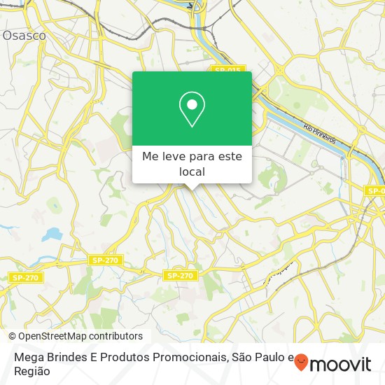 Mega Brindes E Produtos Promocionais, Avenida Otacílio Tomanik, 1378 Rio Pequeno São Paulo-SP 05363-101 mapa