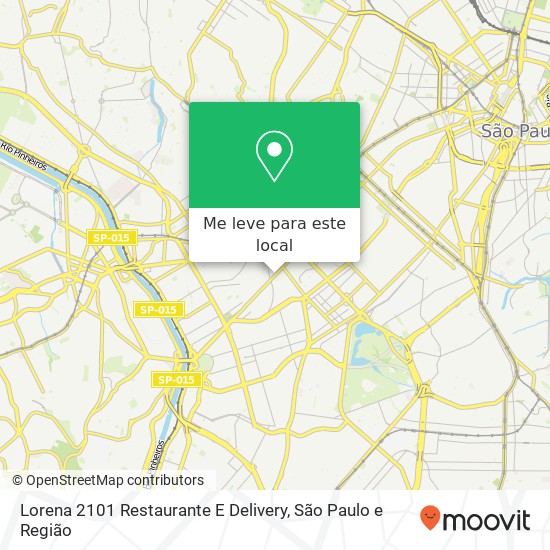 Lorena 2101 Restaurante E Delivery, Avenida Europa, 158 Pinheiros São Paulo-SP 01449-001 mapa
