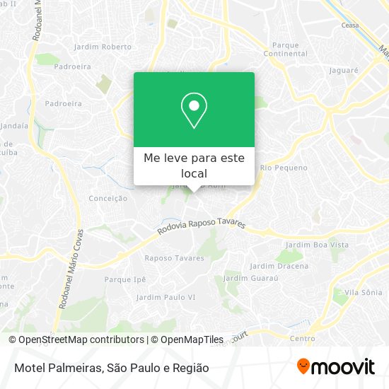 Motel Palmeiras mapa