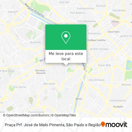 Praça Prf. José de Melo Pimenta mapa