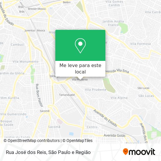 Rua José dos Reis mapa