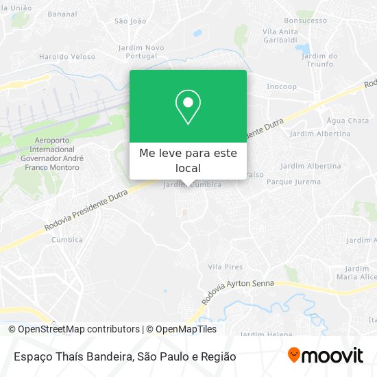 Espaço Thaís Bandeira mapa