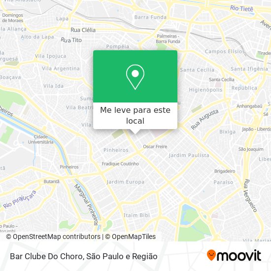 Bar Clube Do Choro mapa