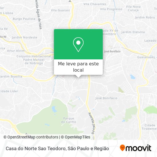 Casa do Norte Sao Teodoro mapa