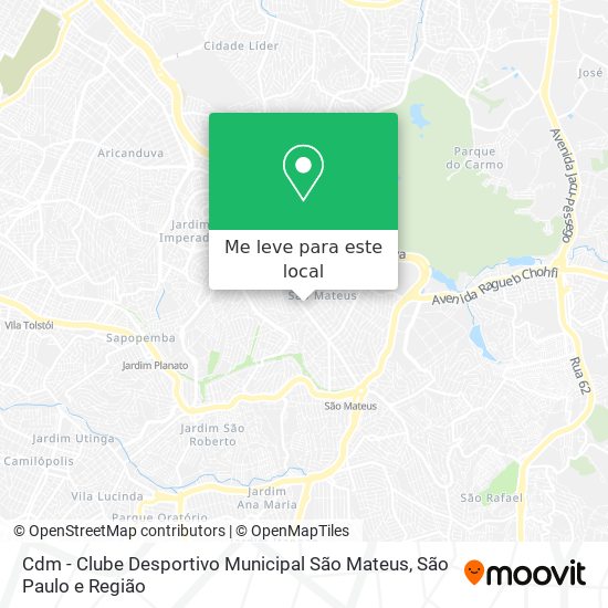 Cdm - Clube Desportivo Municipal São Mateus mapa